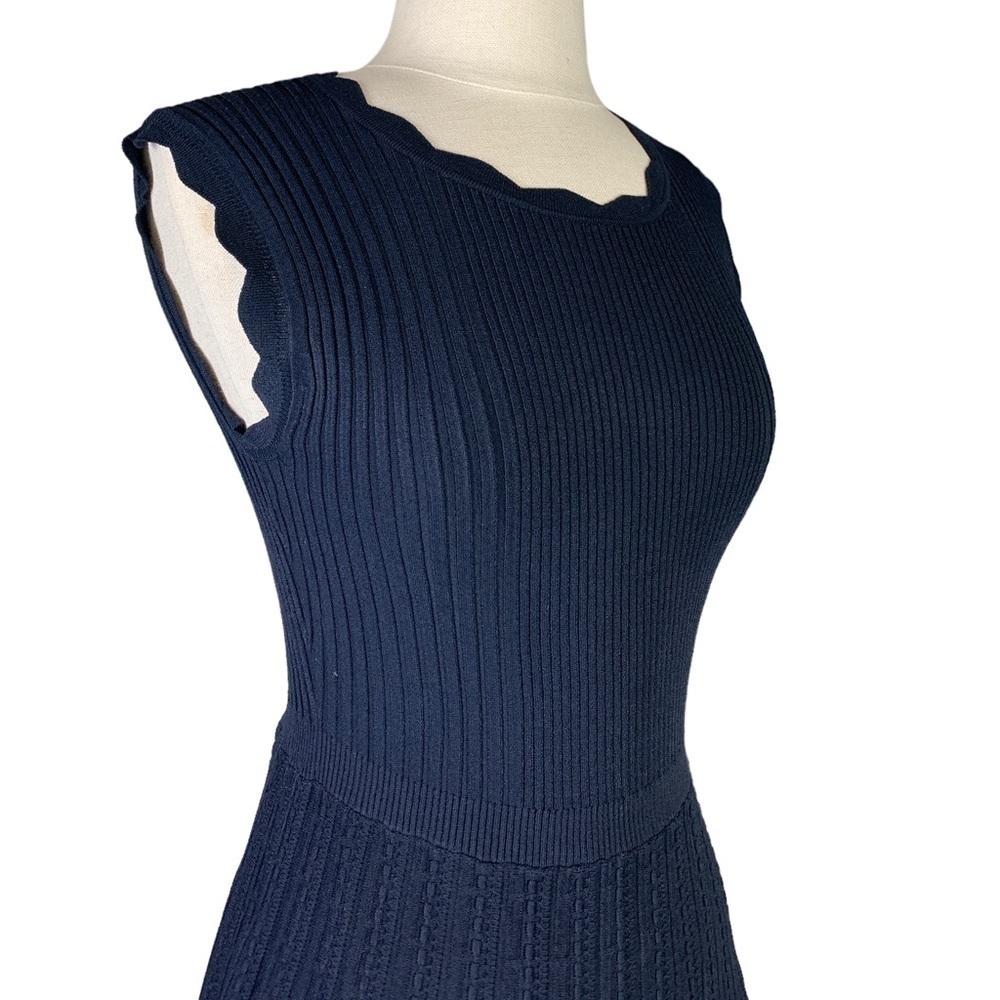 Rebecca Taylor Tailored navy blue sleeveless dress size small